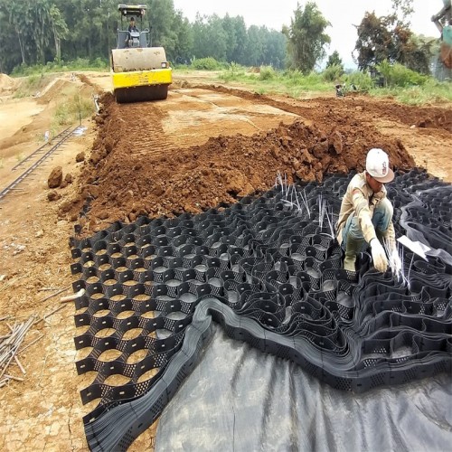 HDPE Geocell gravel stabilizers Plastic honeycomb Geocells for Retaining Wall