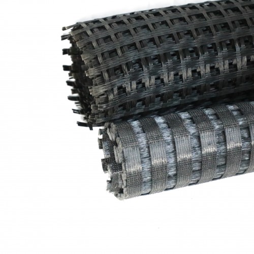 High Tensile Basalt Fiber Mesh Geo Grid Fiberglass Geogrid Coated Bitumen 100-100kn/M for Sale