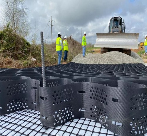 Geocell Reinforcement Reinforced Cell Highway Reinforcement And Crack Prevention