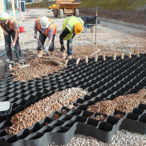 Soil Stabilization HDPE Geocell Plastic Honeycomb Geocellular Confinement Systems 200mm