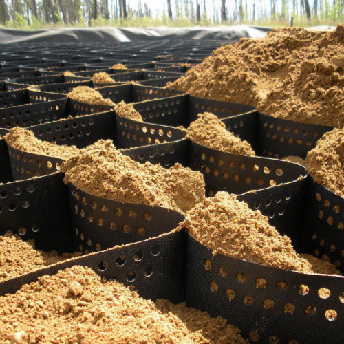 Soil Stabilization HDPE Geocell Plastic Honeycomb Geocellular Confinement Systems 200mm