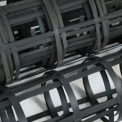 High strength steel-plastic compound geogrid Earthwork