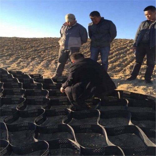 Plastic hdpe honeycomb geogrid driveway gravel slope geocell reinforcement for road