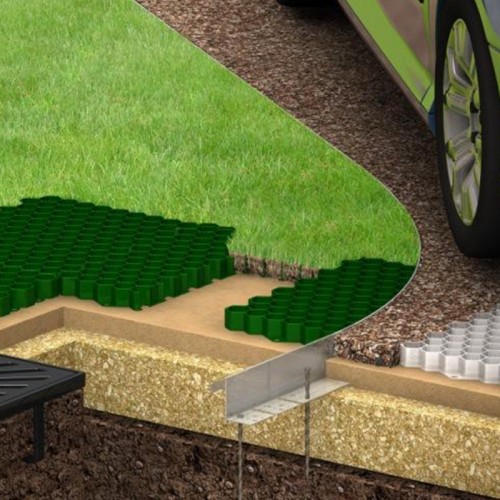 Plastic Gravel Stabilizer Grid Grass Paver