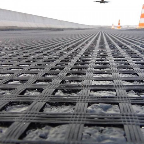 High Tensile Strength Biaxial Polyester Geogrid Soil Reinforcement