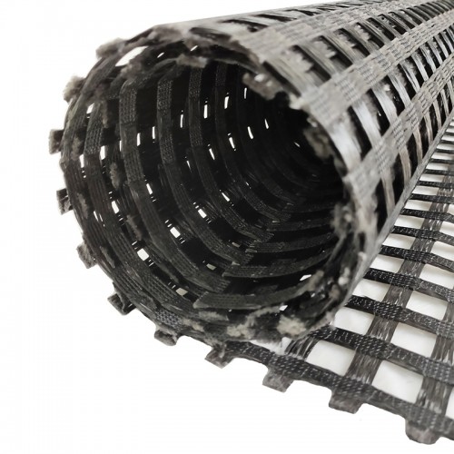 High Tensile Strength Biaxial Polyester Geogrid Soil Reinforcement