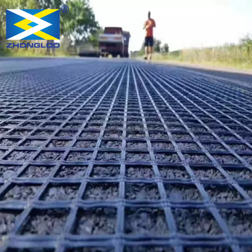 High Tensile Geomalla Glass Fiber Grid Reinforcement Road Construction